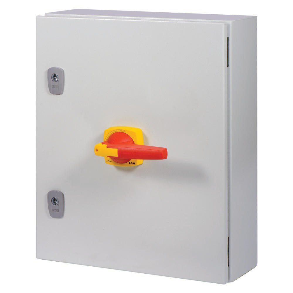 Eaton Dumeco Stalen Behuizing met lastscheider 160a 4P draaigreep rood/geel vergren