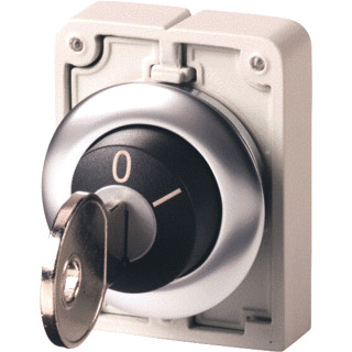 Eaton Sleutelschakelaar 30MM vlak MS3 2 standen vast