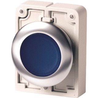 Eaton Signaaldrukknop 30MM vlak blauw vast