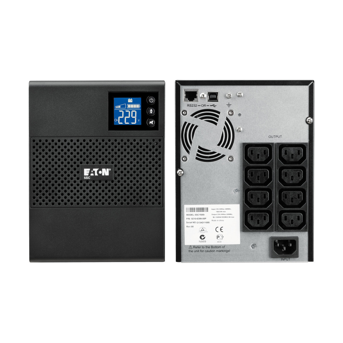 Eaton Eaton 5SC 5SC ups 1 fase line interactive tower 1500va/1050W