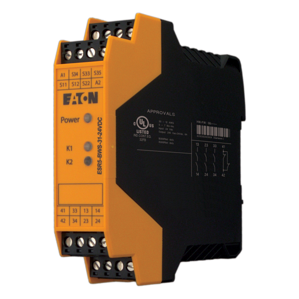 Eaton ESR Veiligheidsrelais Voor gecontroleerde stop /veiligheidsdeur/lichtscher