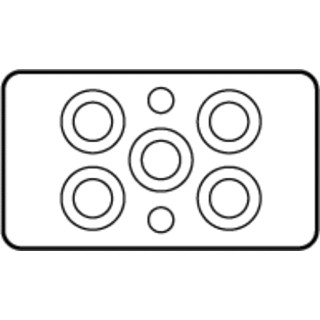 Eaton Flens doordrukgaten 1X M16 5X M40/25hxbxd=116x250x23mm