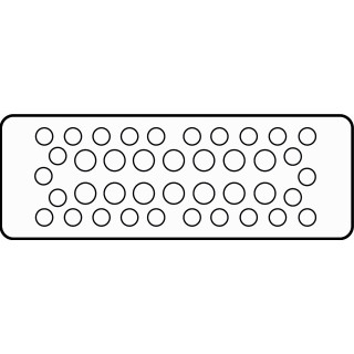 Eaton Flens doordrukgaten 26X M16 14X M20 hxbxd=116x329x23mm