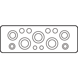 Eaton Flens doordrukgaten 2X M16 4X M20 2X M25/16 2X M40/25 3X M50/32,
