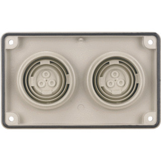 Eaton Flensplaat f3a ip66 kunststof voor 2 kabeltulen tot 70MM