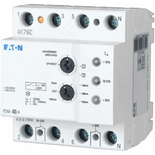 Eaton Pdim aardlekschakelaar 4P 40a 0a