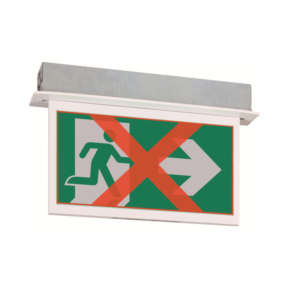 Eaton GuideLed DX/DXC Noodverlichting, plafond inb., centraal, adaptieve evacuatie, DX, 30M