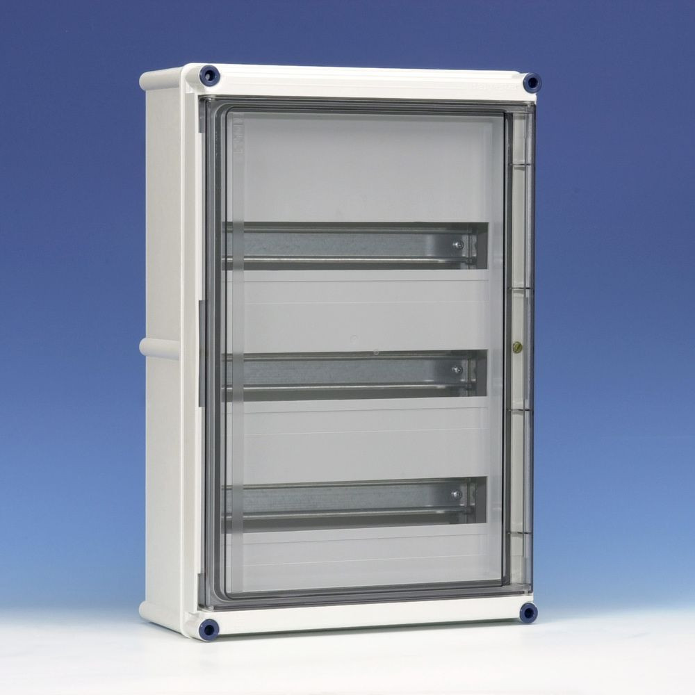 Eaton Halyester Lege Kast, scharnierend deksel + 4 hoedprofielen met 3 slots