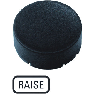 Eaton Indicatieplaatje hoog zwart raise