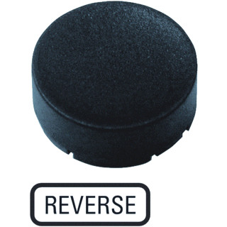 Eaton Indicatieplaatje hoog zwart reverse