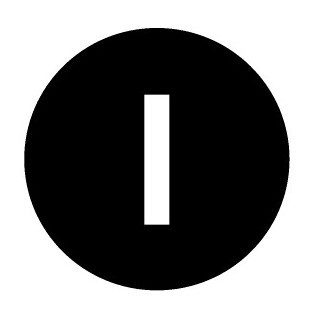 Eaton Indicatieplaatje paddestoel zwart I