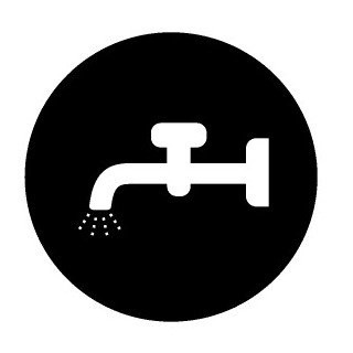 Eaton Indicatieplaatje paddestoel zwart symbool vloeistof