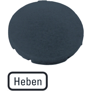 Eaton Indicatieplaatje vlak zwart hoog