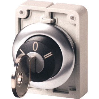 Eaton Sleutelschakelaar 30MM vlak 3 standen vast