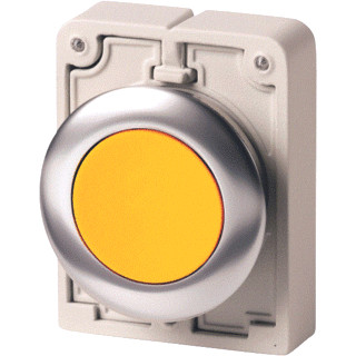 Eaton Drukknop 30MM vlak geel terugverend