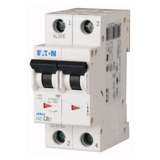 Eaton Faz installatieautomaat D karakteristiek 0,5a 2P 2 beveiligd 2te