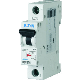 Eaton Fazt installatieautomaat C karakteristiek 16a 1P 1 beveiligd 1te