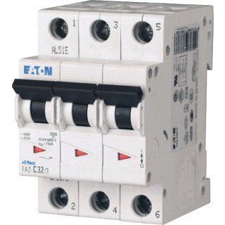 Eaton Faz installatieautomaat C karakteristiek 13a 3P 3 beveiligd 3te