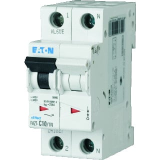 Eaton Xeffect faz installatieautomaat C karakteristiek 32a 2P 1 beveiligd incl nul 1,5te