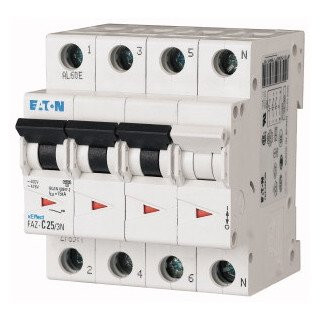 Eaton Faz installatieautomaat K karakteristiek 8a 4P 3 beveiligd incl nul 4te