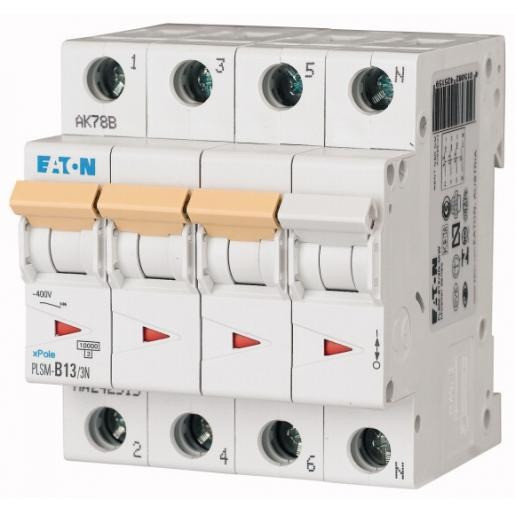 Eaton PLS installatieautomaat C karakteristiek 13a 4P 3 beveiligd incl nul 4te