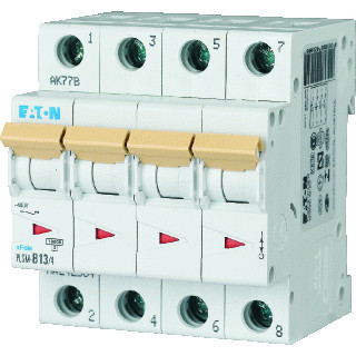Eaton PLS installatieautomaat C karakteristiek 13a 4P 4 beveiligd incl nul 4te