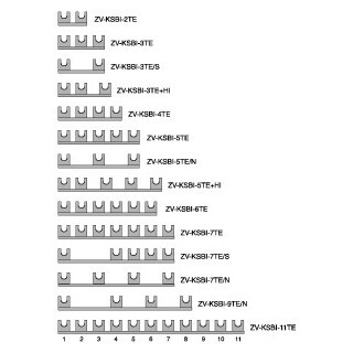 Eaton Kamrail ZV-ksbi-3te-1P-63 A-16 MM2-vork-lengte 53 MM-