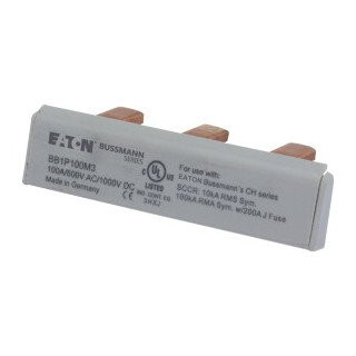 Eaton Kamrails 1 fase 1000 V D.C. 100a 3 pins met eindkap