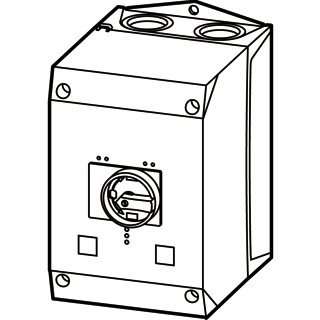 Eaton Kunststof kast ip65 leeg voor PKZM4 knop rood/geel