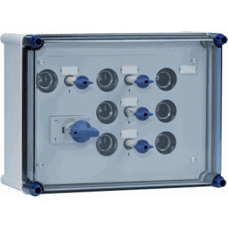 Eaton Licht-en krachtgr.kast 40a 4P 4xdii-1xdii+rails