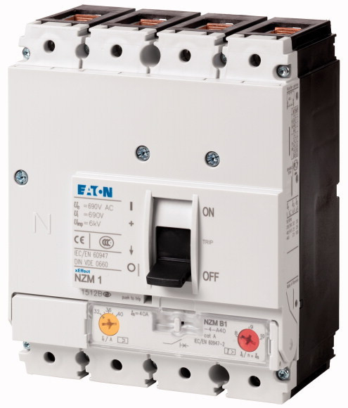Eaton MCCB's & Accessoires NZM1, 70ka, 4P, 160a, iec