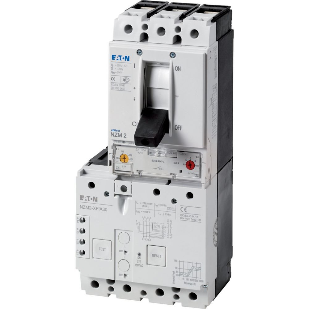 Eaton MCCB's & Accessoires NZM2, 150ka, 3P, 250a, aardfoutbev., busklemmen, iec