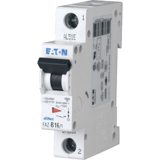 Eaton Faz installatieautomaat B karakteristiek 12a 1P 1 beveiligd 1te