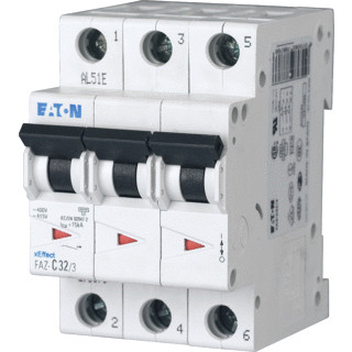 Eaton Faz installatieautomaat B karakteristiek 12a 3P 3 beveiligd 3te