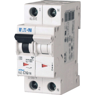 Eaton Faz installatieautomaat B karakteristiek 13a 2P 1 beveiligd incl nul 2te