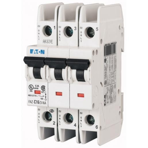 Eaton Faz installatieautomaat D karakteristiek 16a 3P 3 beveiligd 3te