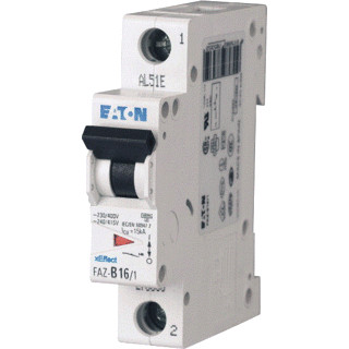 Eaton Faz installatieautomaat D karakteristiek 40a 1P 1 beveiligd 1te