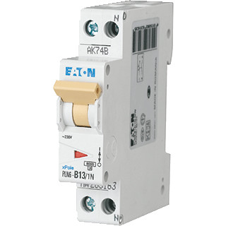 Eaton Xpole installatieautomaat C karakteristiek 13a 2P 1 beveiligd incl nul 1te