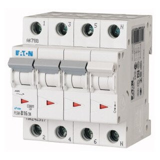 Eaton Xpole installatieautomaat D karakteristiek 16a 4P 3 beveiligd incl nul 4te