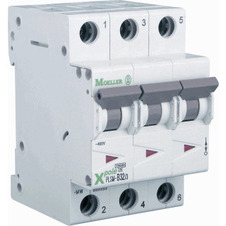 Eaton Xpole installatieautomaat D karakteristiek 20a 3P 3 beveiligd 3te