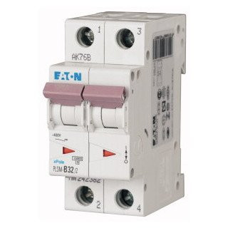 Eaton Xpole installatieautomaat D karakteristiek 32a 2P 2 beveiligd 2te
