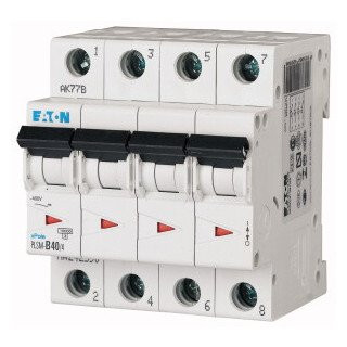 Eaton Xpole installatieautomaat D karakteristiek 40a 4P 4 beveiligd incl nul 4te