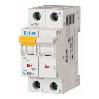 Eaton Xpole installatieautomaat D karakteristiek 25a 2P 1 beveiligd incl nul 2te