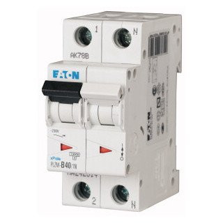 Eaton Xpole installatieautomaat D karakteristiek 40a 2P 1 beveiligd incl nul 2te