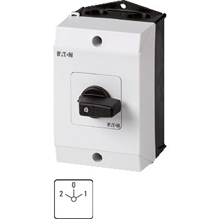 Eaton Omkeerschakelaar,+kast 3P ie=12a FS 2-0-1 90° vast 48x48mm