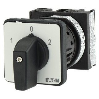 Eaton Omschakelaar 1P ie=12a FS 1-0-2 45° vast 48x48mm eengats fronti