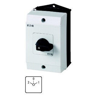 Eaton Omschakelaar,+kast 4P ie=12a FS 2-0-1 45° vast 48x48mm
