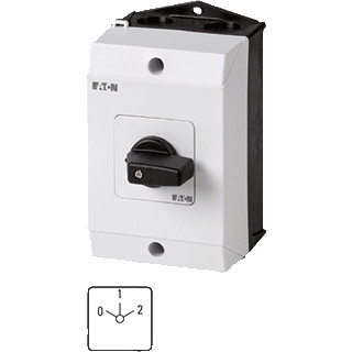 Eaton Poolomschakelaar+kast dahlander 3P ie=12a FS 0-1-2 45° vast 48