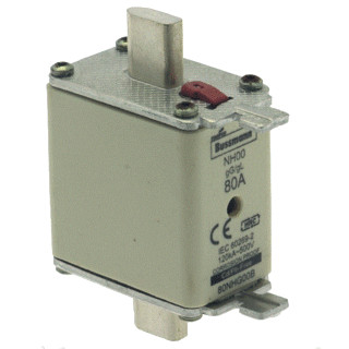 Eaton Bussmann low voltage smeltpatroon (mes) NH00 combikenmelder 80a