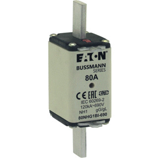 Eaton Bussmann low voltage smeltpatroon (mes) NH1 combikenmelder 80a